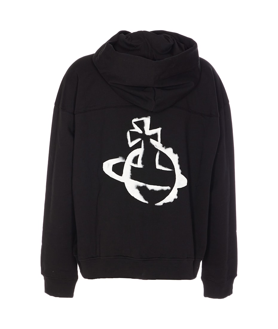 パーカー・フーディ Vivienne Westwood STENCIL ORB FRESH HOODIE Black Stencil Orb Fresh Hoodie by Vivienne Westwood on Sale