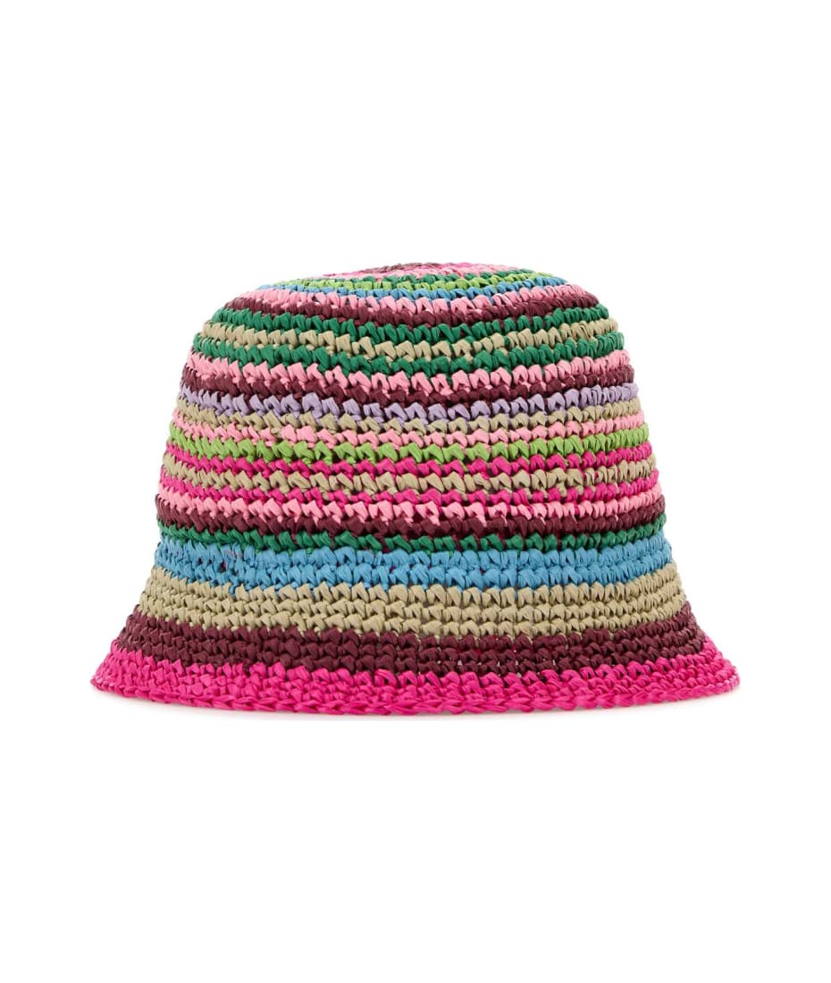 ハット VALENTINO GARAVANI Multicolor Raffia Bucket Hat Valentino Garavani Multicolor Raffia Bucket Hat | italist