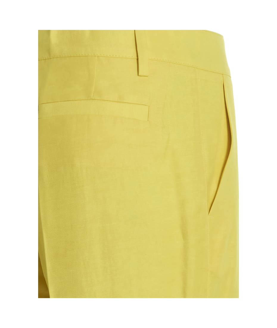 パンツ P.A.R.O.S.H. Linen blend pants Yellow P.a.r.o.s.h . Linen Blend Pants In Yellow | ModeSens