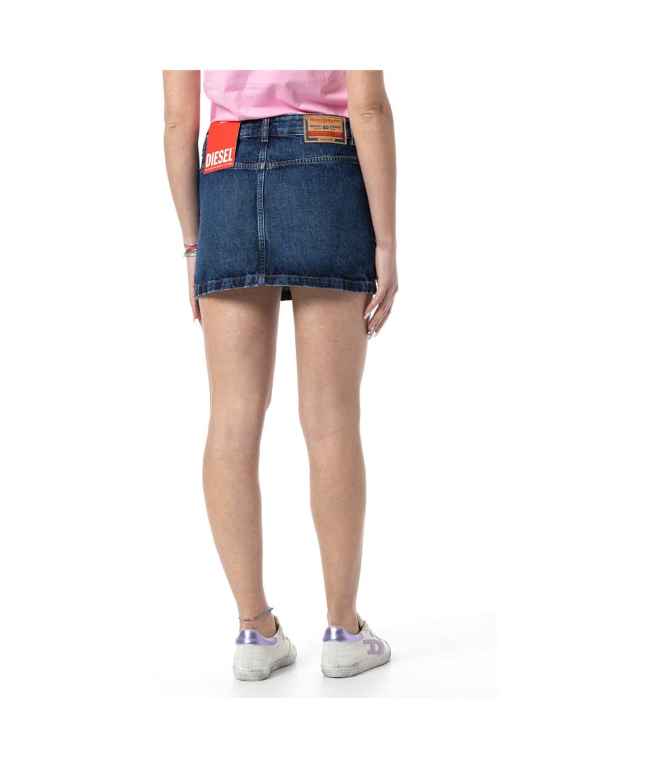 Diesel De-ron Whiskering Effect Denim Mini Skirt | italist