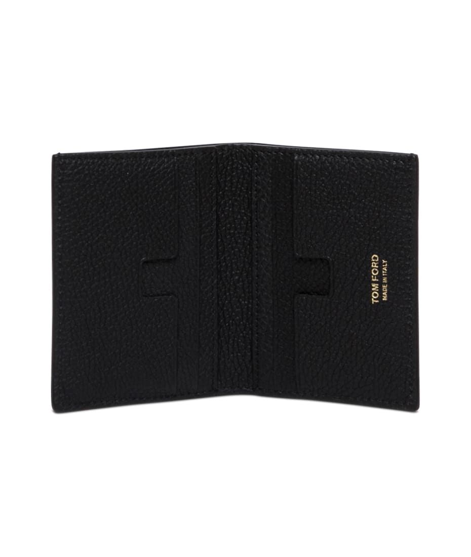 Tom Ford Black Leather Card Holder With Logo | italist, ALWAYS LIKE A SALE