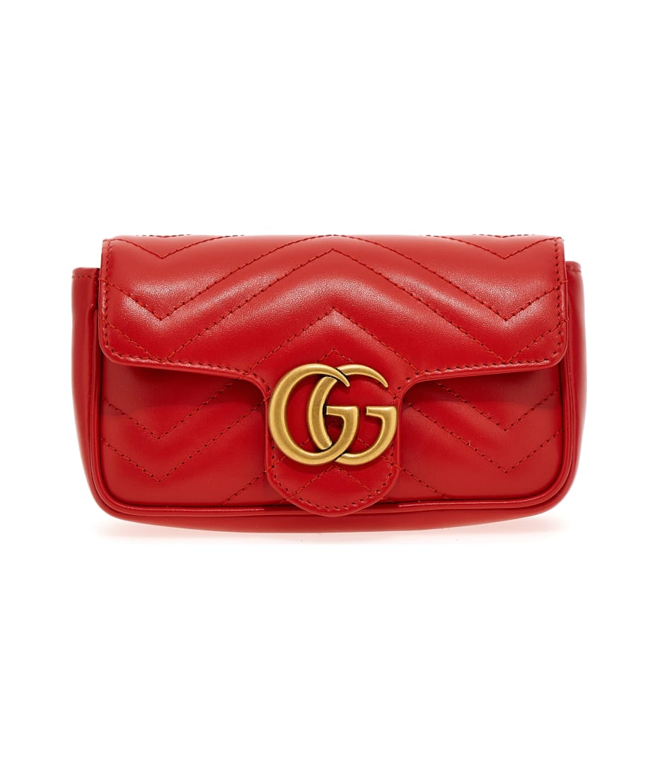 関税送料込み GUCCI GG Marmont Mini crossbody bag Gucci GG Marmont Mini Leather Crossbody Bag (Shoulder bags