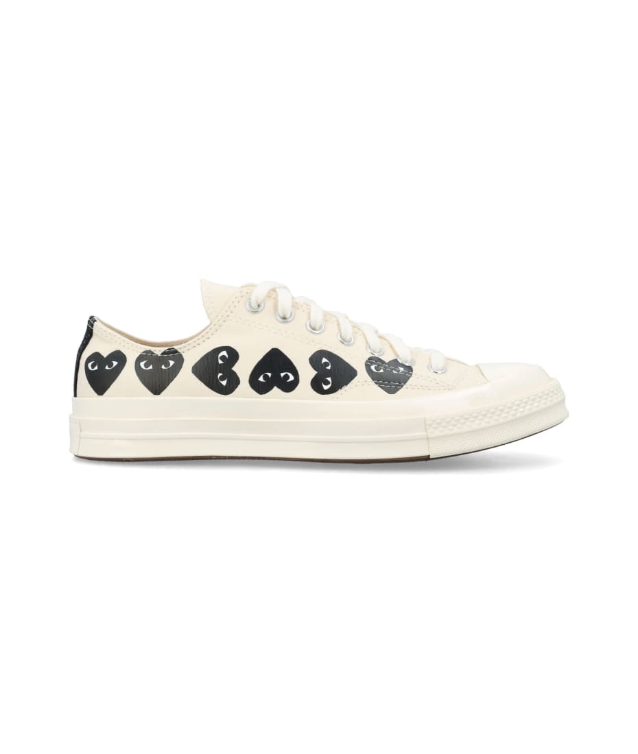 Comme des Garçon Sneakers converse Femme DTESSUTOA01794C Tissu Beige Rouge  78,75€