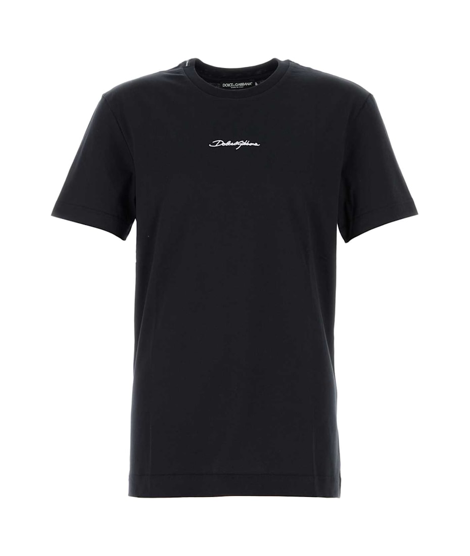 Tシャツ・カットソー DOLCE & GABBANA Men T-shirt Blue G8RI4TG7K5X B0665 Dolce & Gabbana Printed Logo T-Shirt | Sendegaro ID