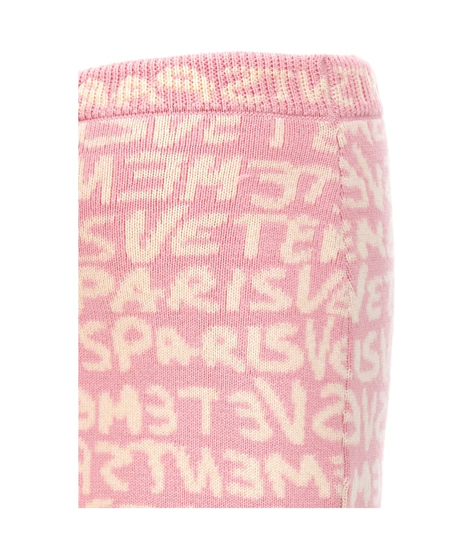 スカート VETEMENTS 'Graffiti Monogram' skirt Pink WE64KN900PW VETEMENTS 'graffiti Monogram' Skirt | italist