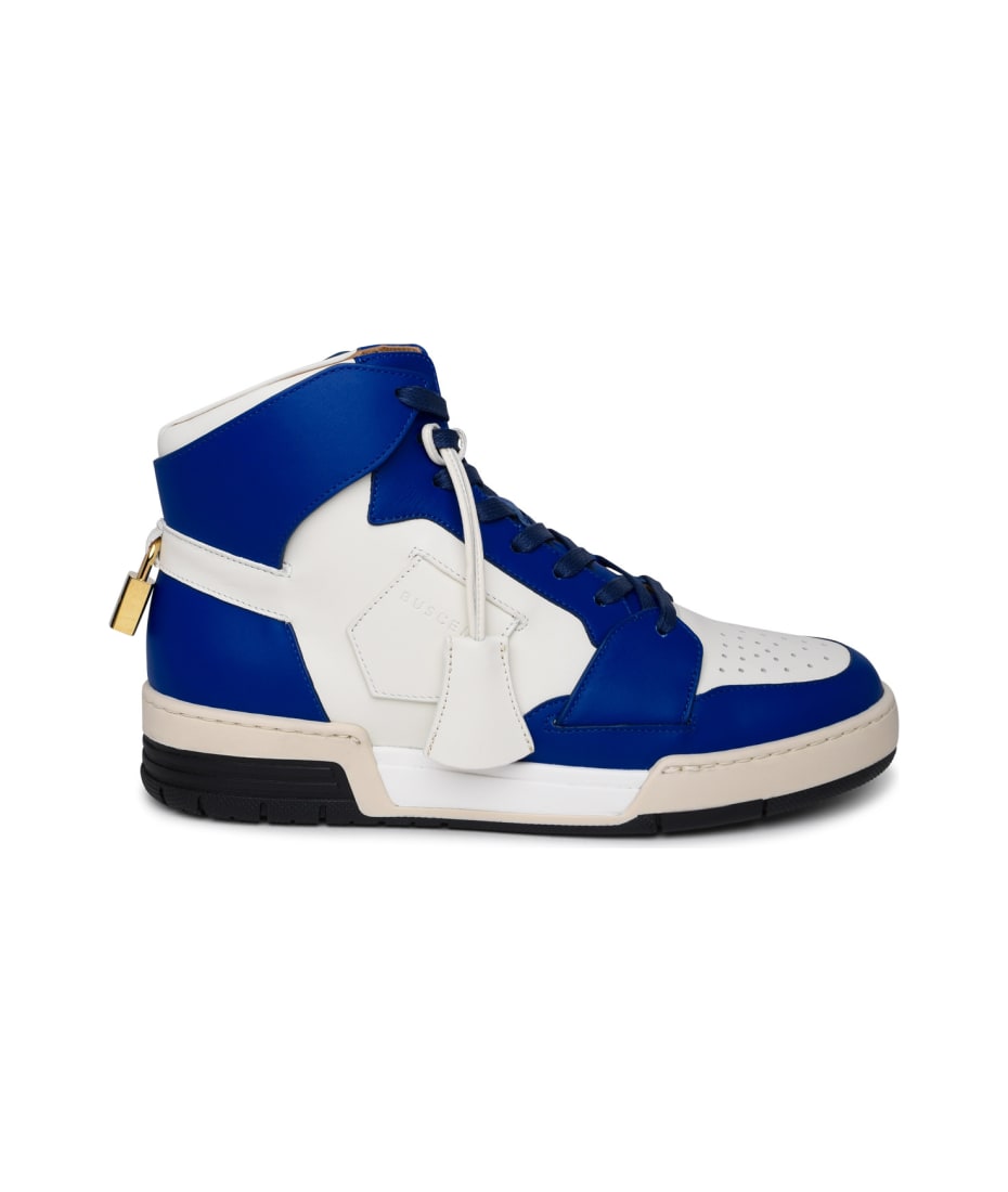 Buscemi 'air Jon' White And Blue Leather Sneakers italist