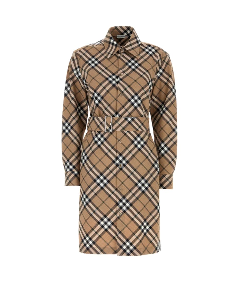 ワンピース Burberry Embroidered jersey shirt dress (8095080 C1202) Burberry Embroidered Jersey Shirt Dress | italist
