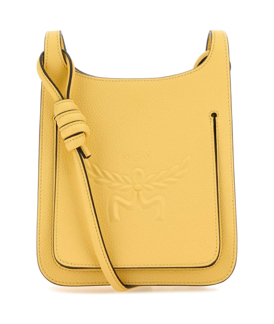 Yellow Leather Mini Himmel Hobo Crossbody Bag