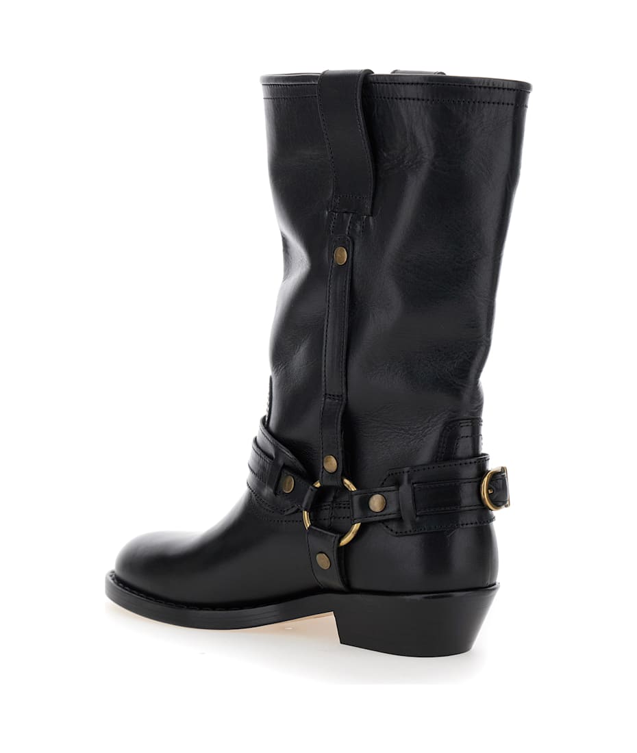 ミドルブーツ Isabel Marant Heiko Boots In Smooth Leather HEIKO BOOTS Woman black | ISABEL MARANT Official online store
