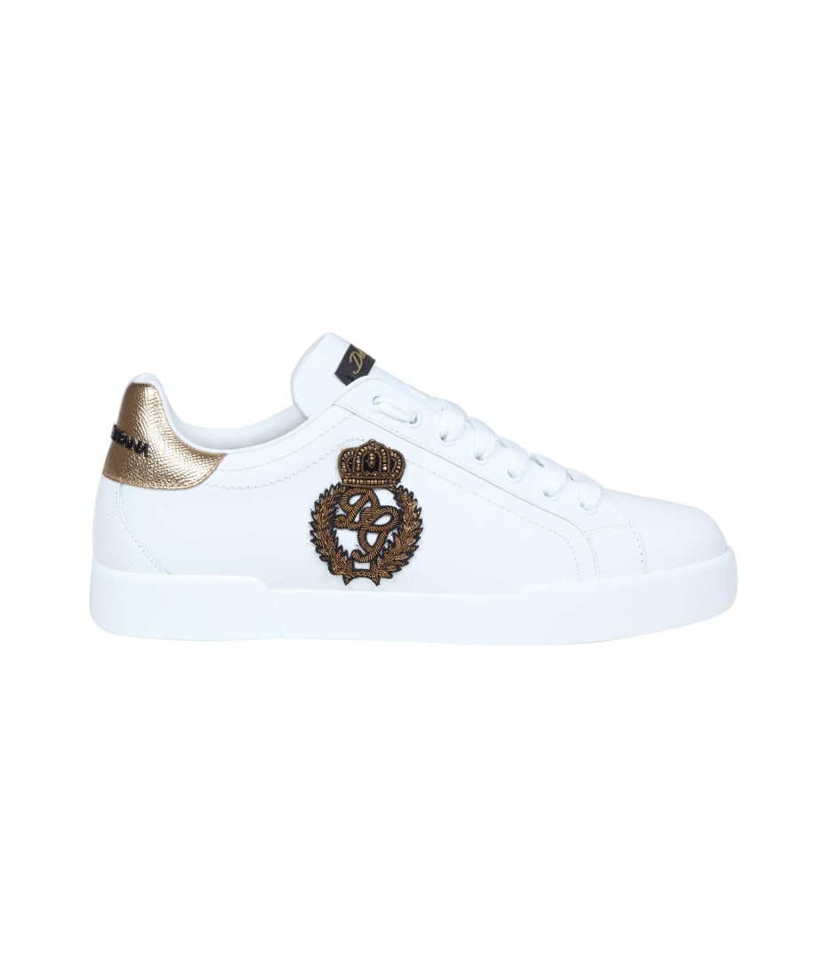 Dolce & Gabbana Portofino crown-patch Leather Sneakers - Farfetch