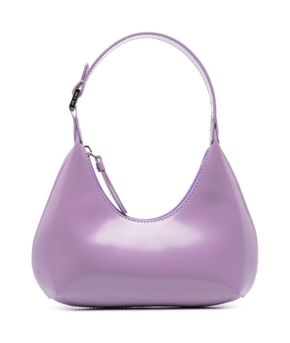 baby Amber Light Purple Shoulder Bag In Shiny Leather Woman By