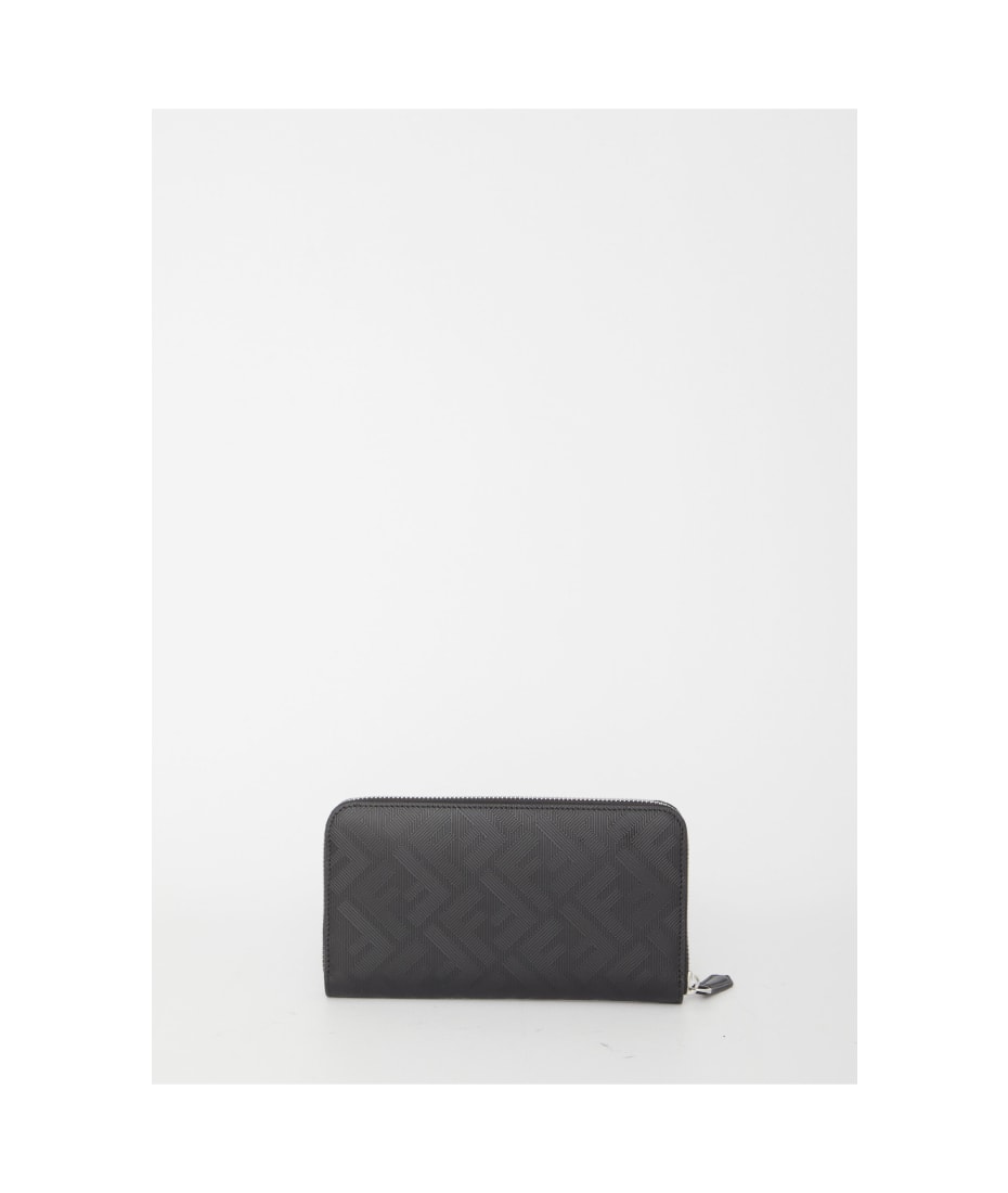 BLACK LEATHER SHADOW DIAGONAL CARD HOLDER