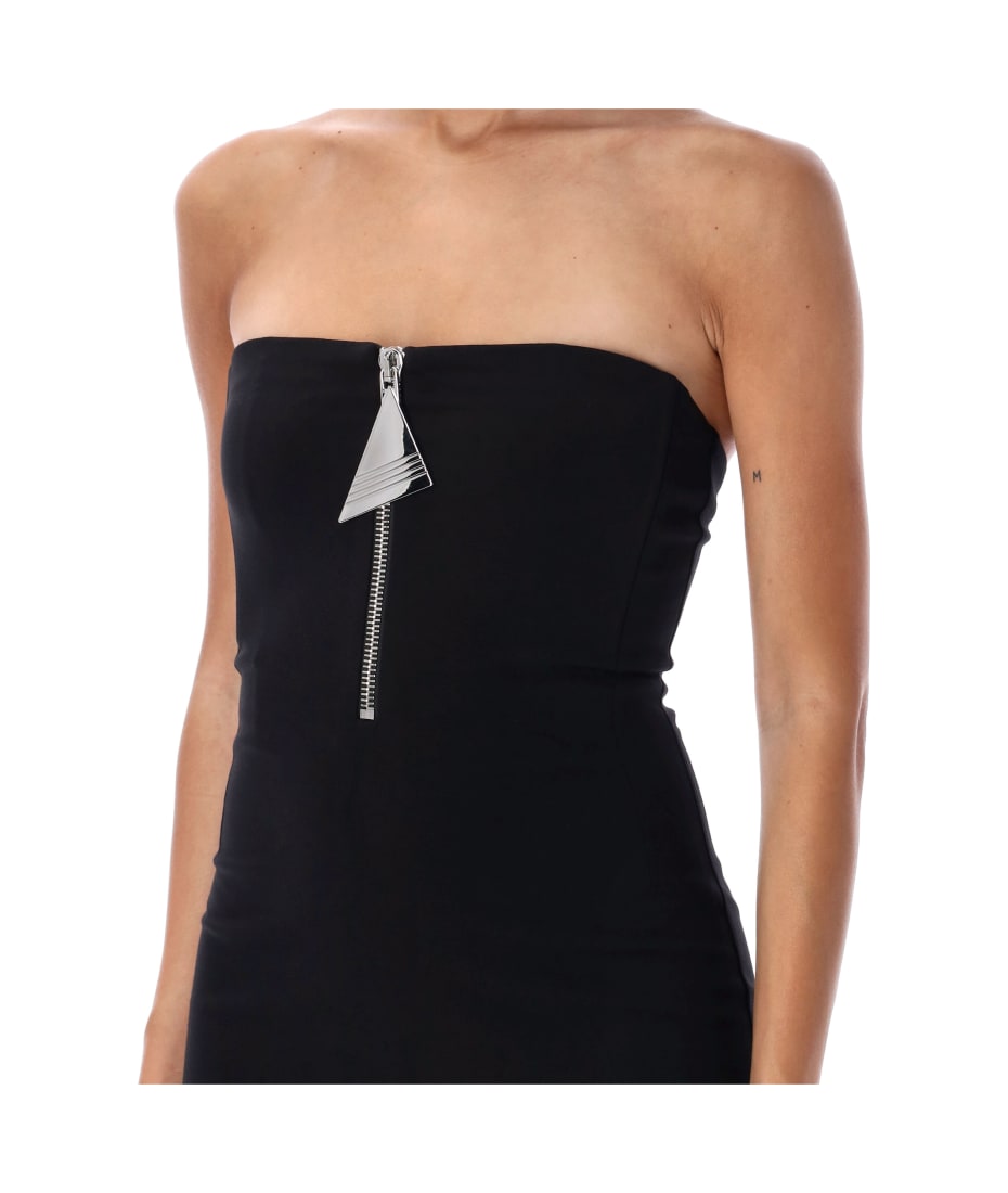 ワンピース THE ATTICO FW24 BUSTIER DRESS (247WCM176 RY02100) The Attico cut-out Bustier Shirtdress | Black | FARFETCH