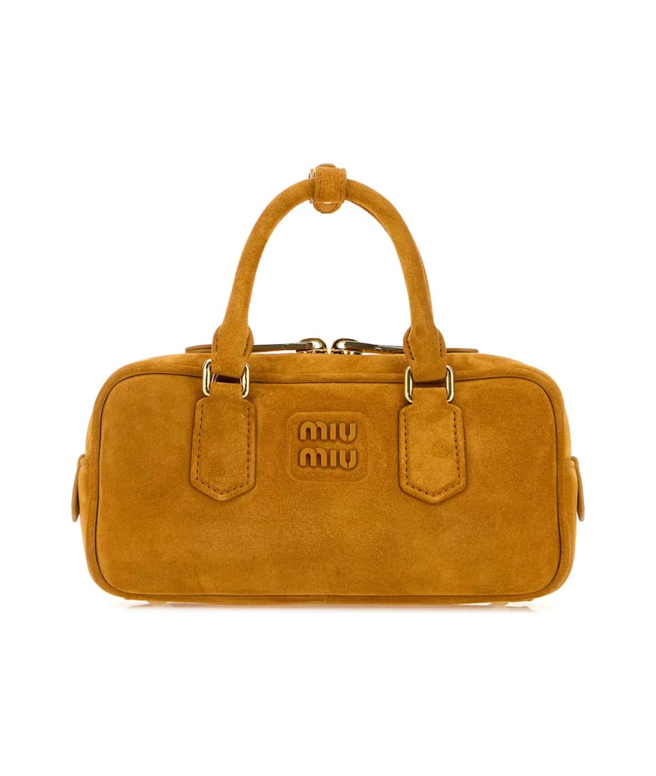 ショルダーバッグ・ポシェット MIU MIU Mustard Suede Arcadie Handbag Miu Miu Mustard Suede Arcadie Handbag | italist