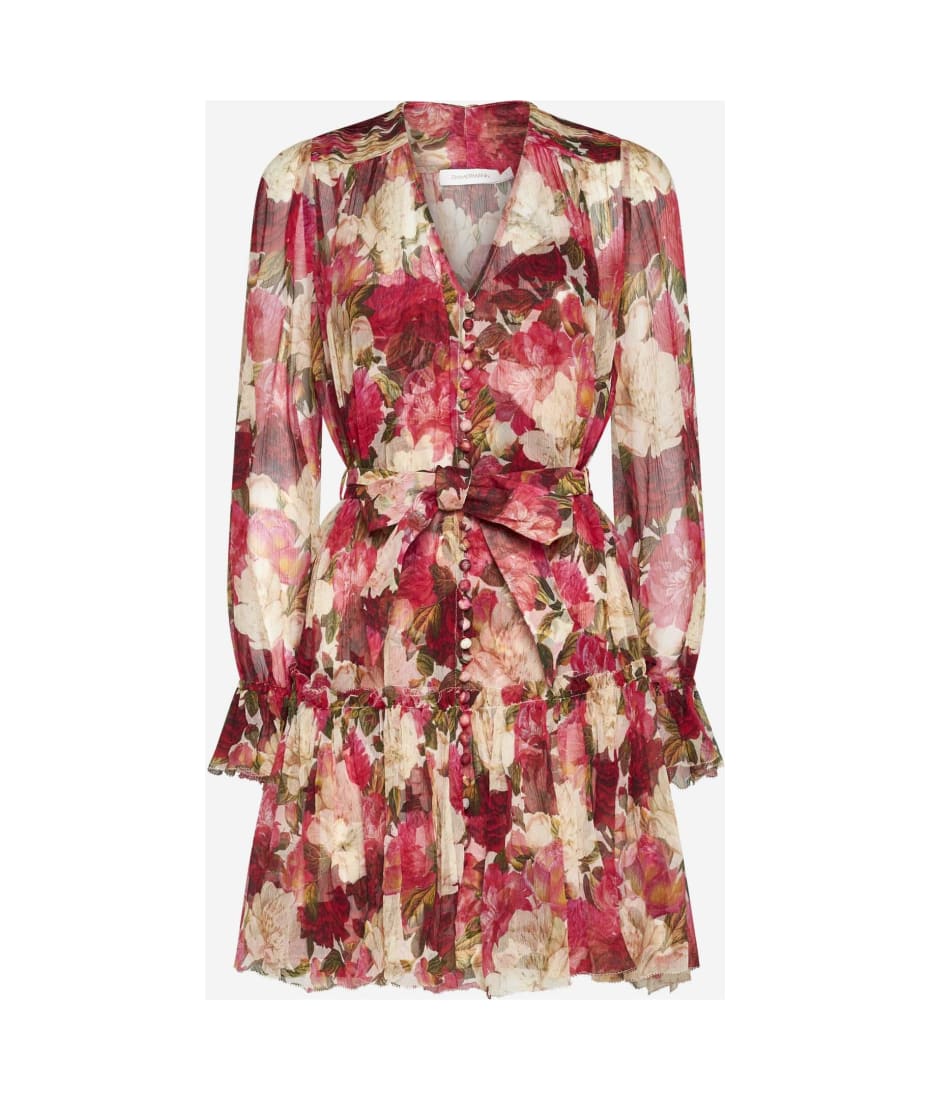 【日本未入荷☆】【SALE】Cotton & Silk Mini Dress ワンピース Zimmermann Wonderland Silk Print Mini Dress | italist