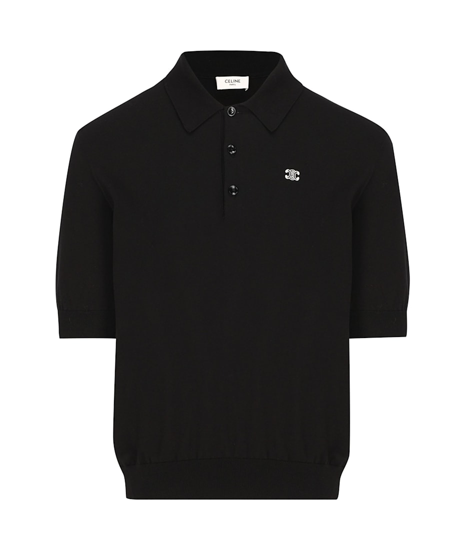 ポロシャツ Celine polo shirt Celine Triomphe Logo Embroidered Polo Shirt | italist