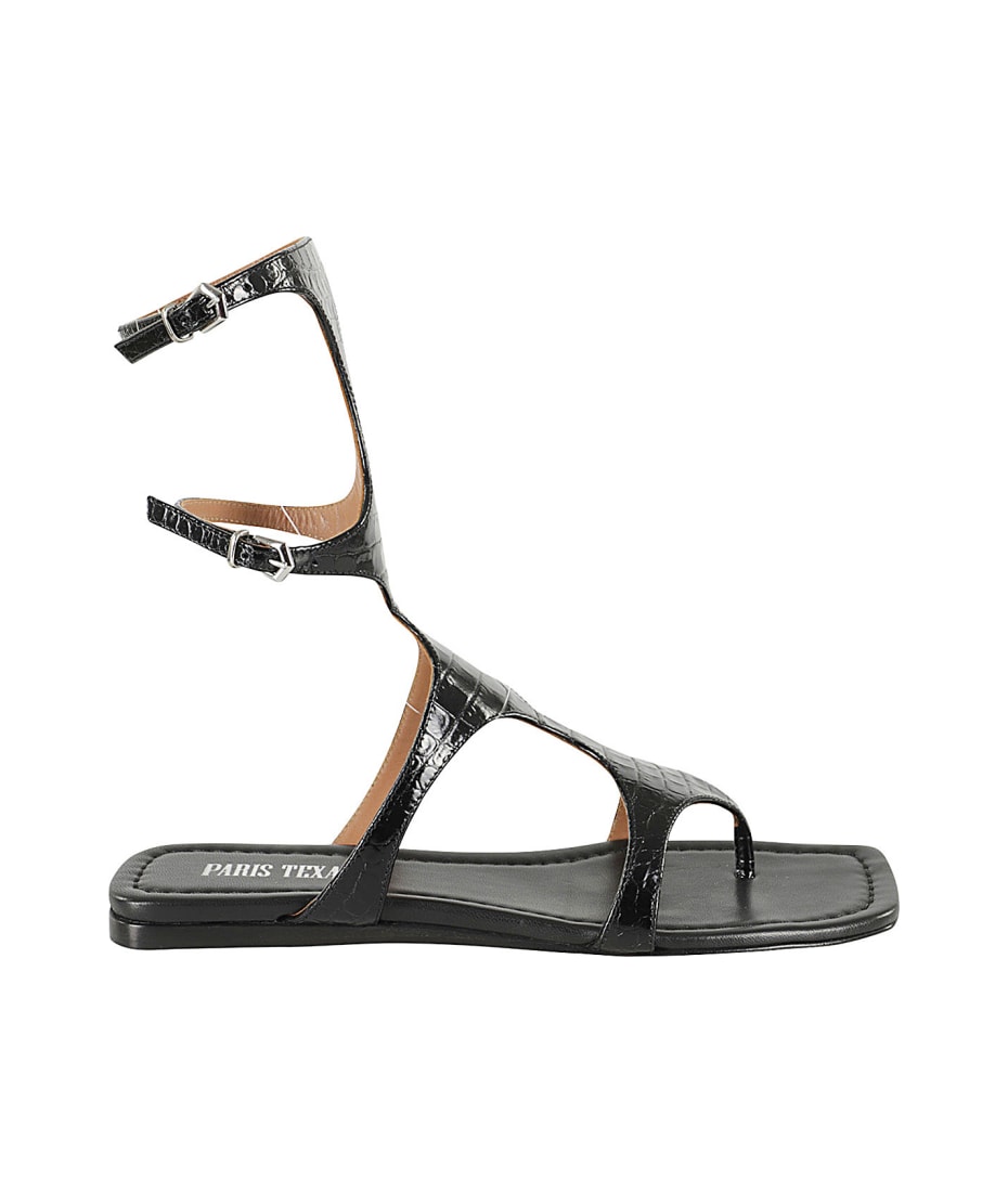 サンダル・ミュール Paris Texas Uma Flat Sandal Paris Texas Beige & Brown Uma Flat Sandal - Fabric of Society