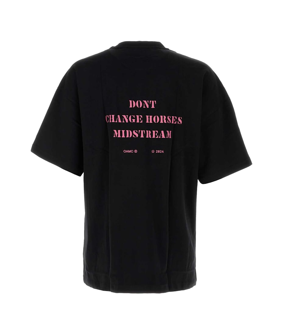 Tシャツ・カットソー OAMC Men T Shirts PCM1OT07AJE003099 Black OAMC Black Cotton T-shirt | italist