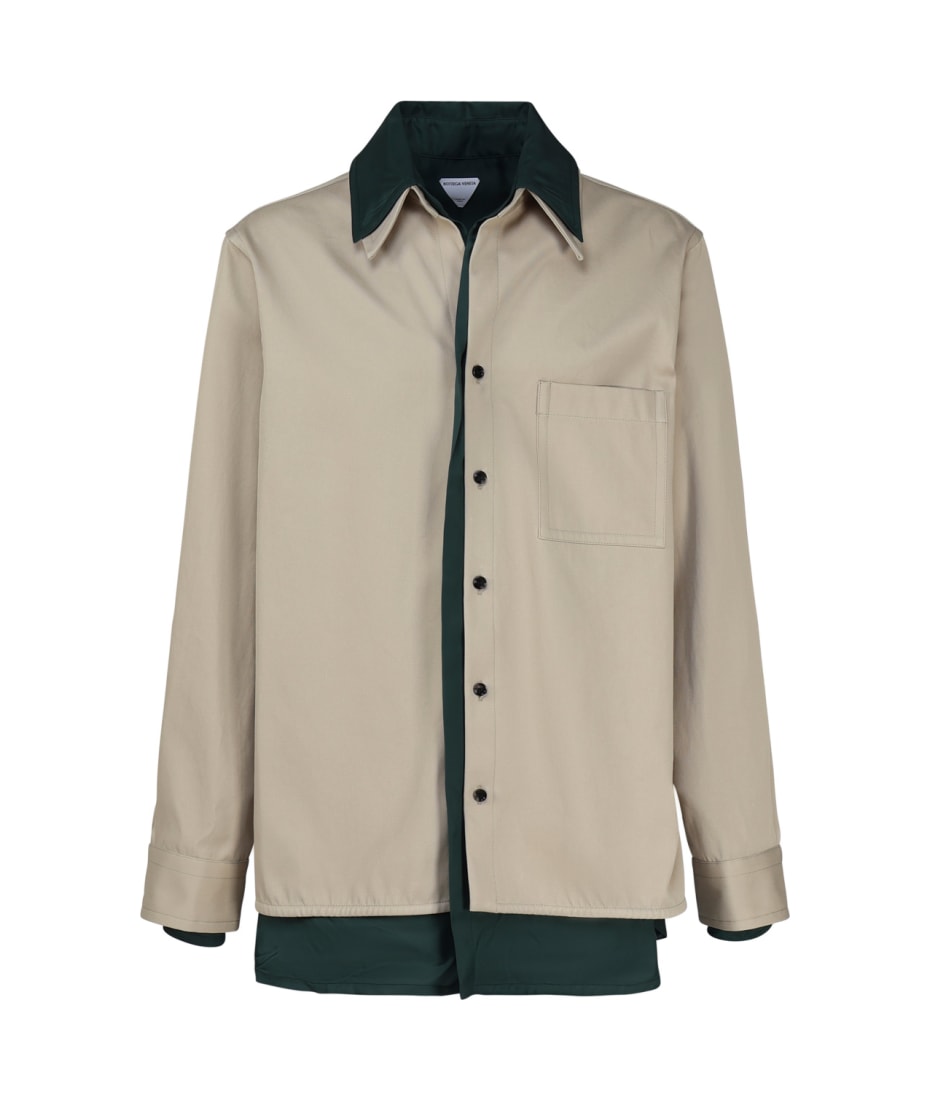 Tシャツ・カットソー BOTTEGA VENETA SS23 COTTON TWILL SHIRT (725670_V1X504246) Bottega Veneta Double Layer Cotton Twill Shirt | italist