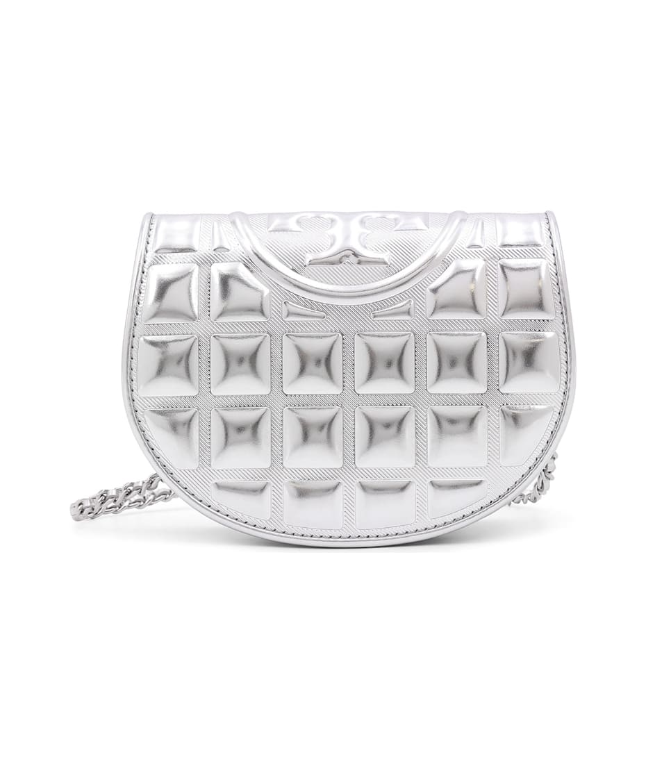 折りたたみ財布 Tory Burch 'Fleming llic Square Quilt' wallet on chain Tory Burch 'fleming Metallic Square Quilt' Wallet On Chain