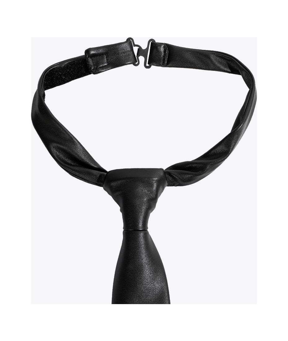 1017 ALYX 9SM Black Leather Tie With Metal Logo | italist, ALWAYS