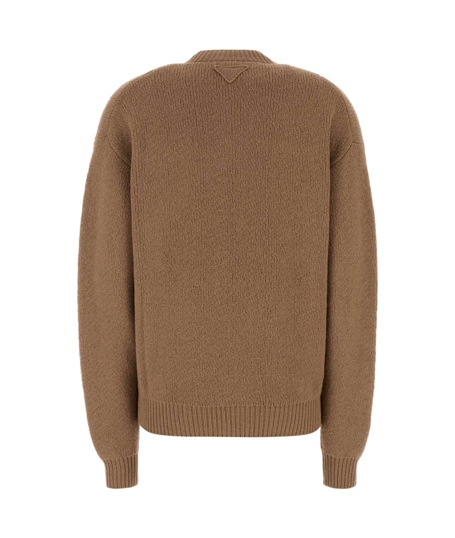 カーディガン PRADA CAMEL-COLOURED CARDIGAN IN CASHMERE Prada Camel Cashmere Cardigan | italist