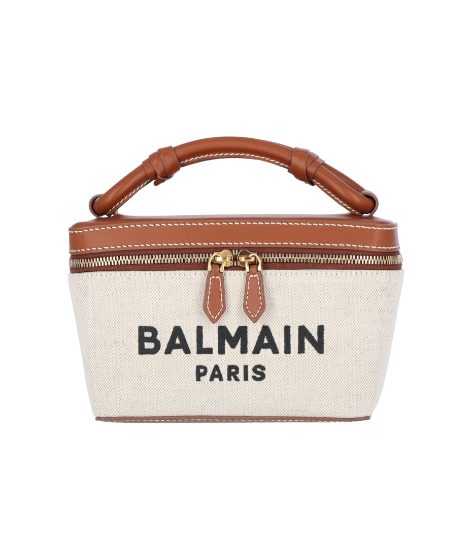 Balmain☆VIP価格 B アーミー バニティバッグ Balmain 'b-army Vanity' Beige Canvas Bag | italist