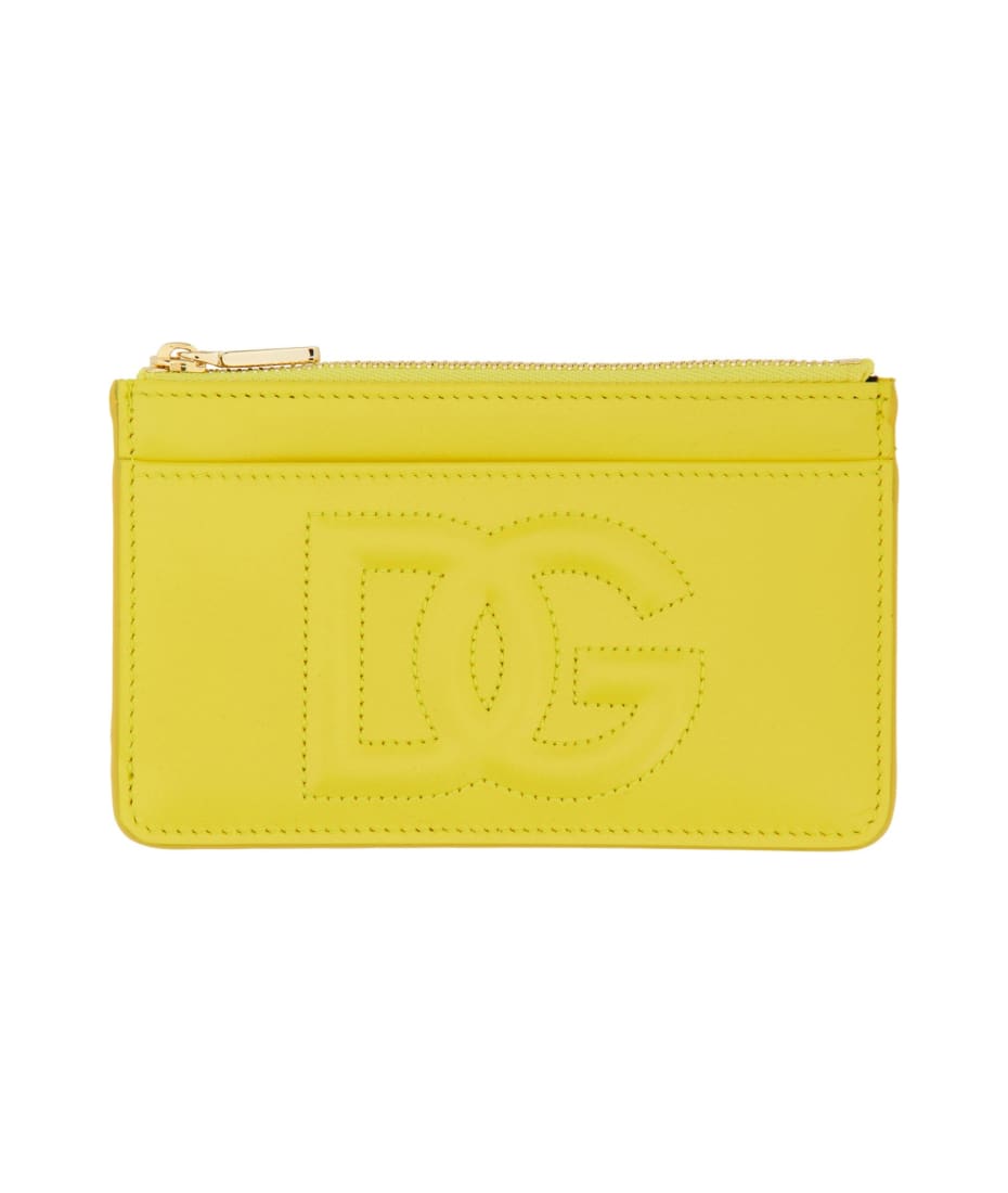 Dolce & Gabbana Leather Card Holder - GIALLO ORO