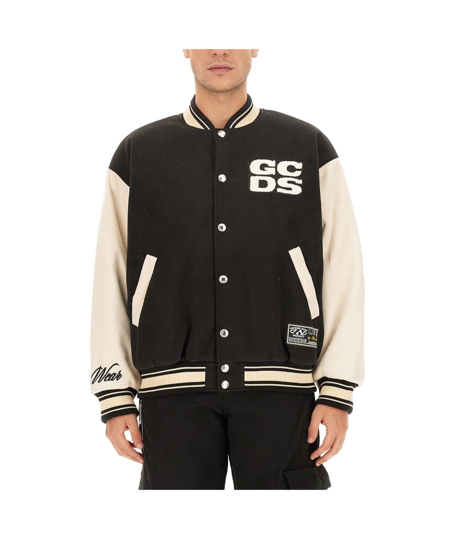 Gcds Monogram Bomber : Unisex Coats & Jackets Black