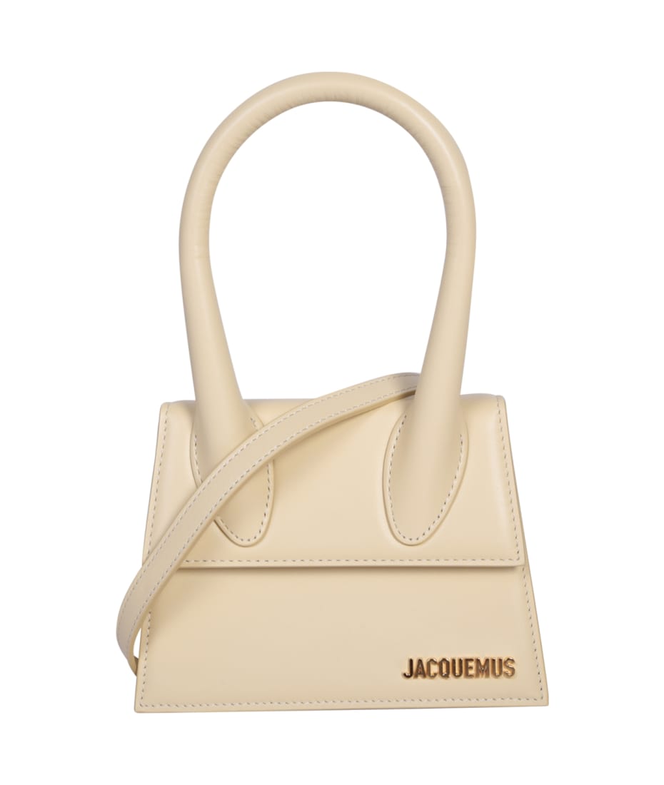 Jacquemus Ivory Le Chiquito Leather Top Handle Bag