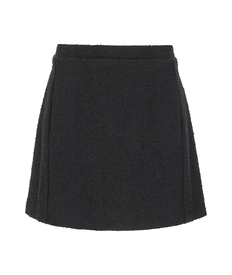 Pinko Black Cotton Blend Mini Skirt | italist