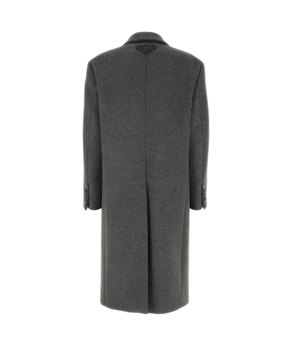 コート Prada Dark Grey Wool Blend Coat Prada Dark Grey Wool Blend Coat | italist