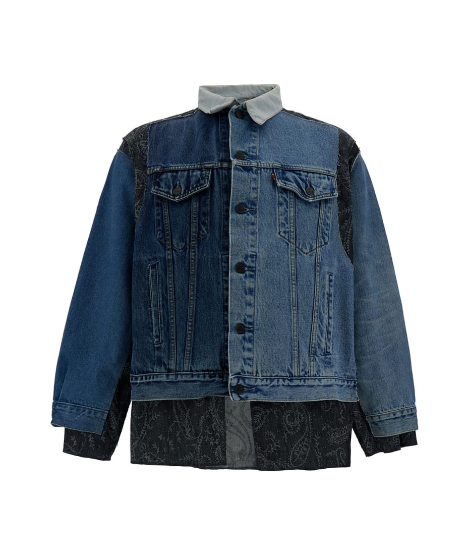 Men's Jango Embroidered Denim Jacket In Blue