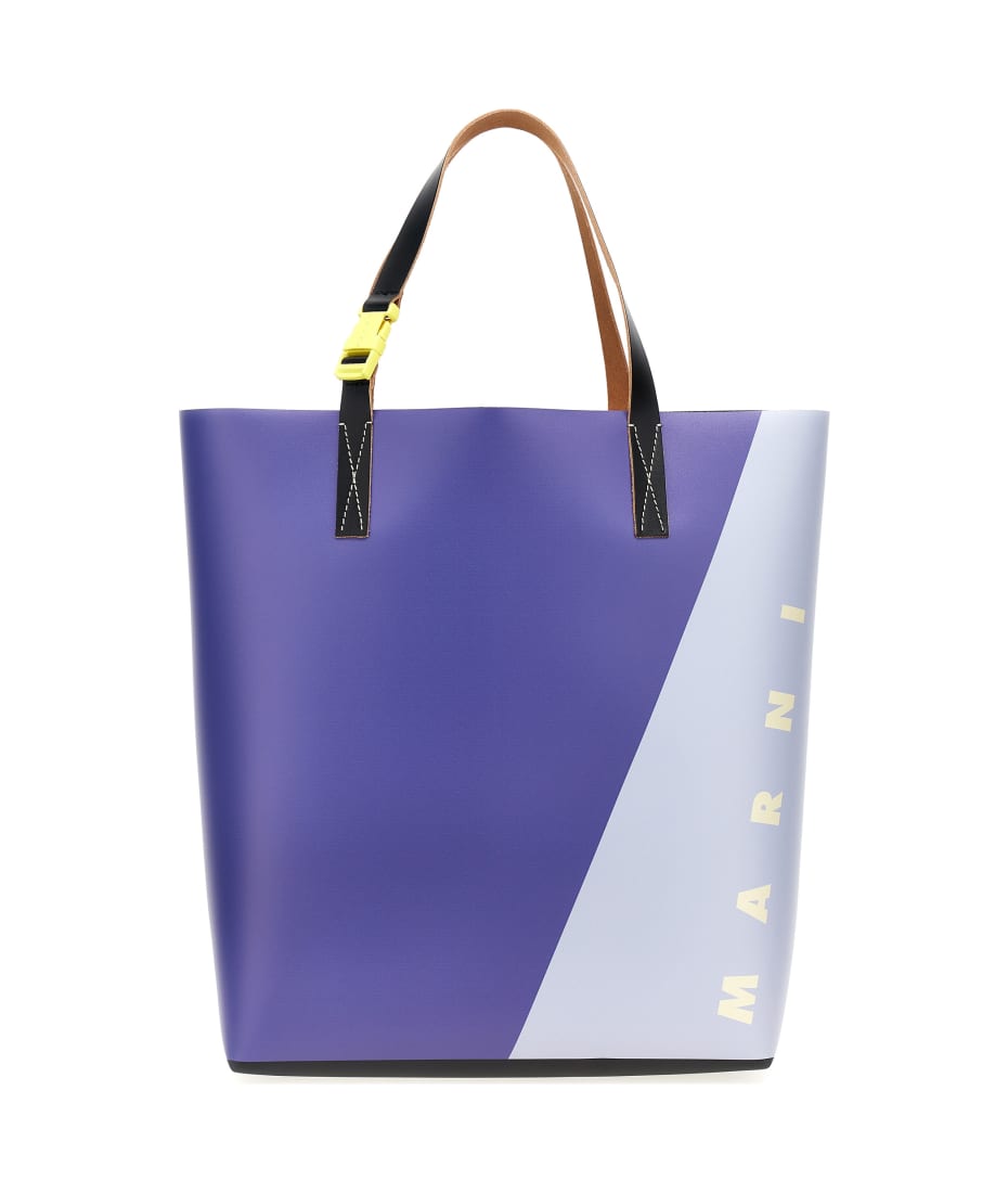 【MARNI】Logo Flat Tote Bag Marni logo-jacquard Tote Bag | Orange | FARFETCH