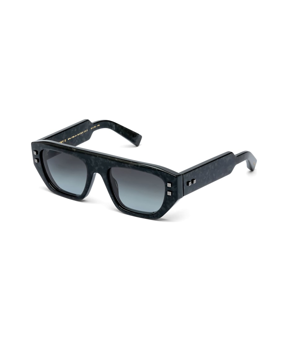 【送料&関税込】Balmain Sergeant - Black Rhodium / Leather B Balmain B-army Ii - Leather Black / Black Rhodium Sunglasses