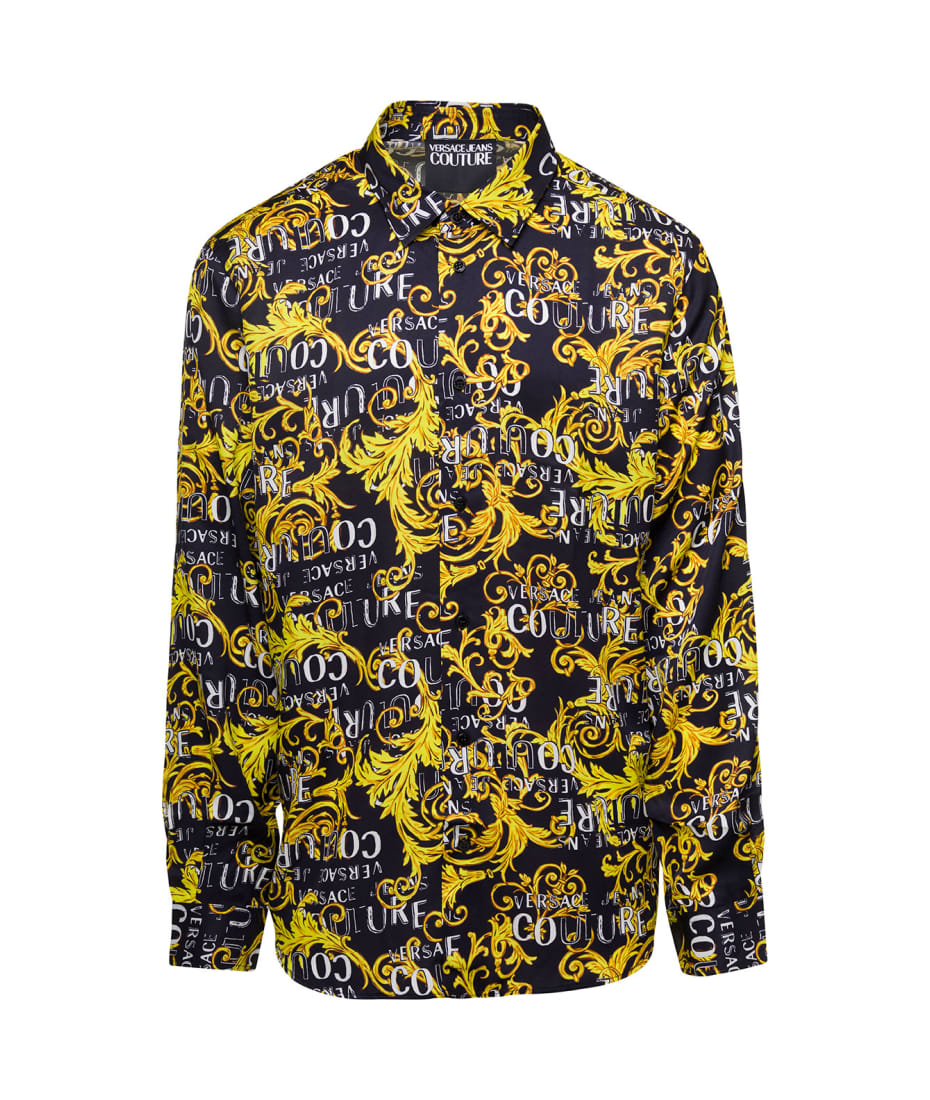 Versace Allover Silk Bowling Shirt in Multicoloured - Versace