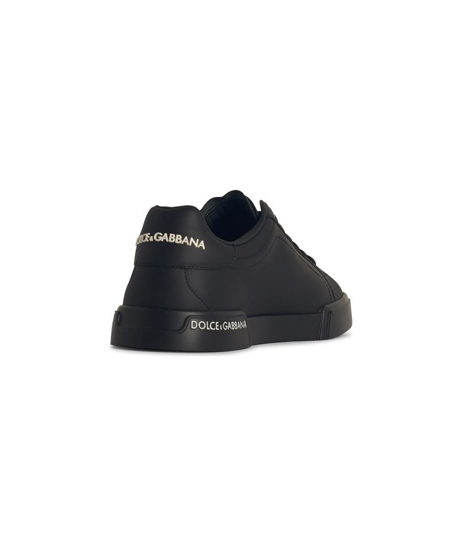 スニーカー DOLCE & GABBANA PORTOFINO LEATHER SNEAKER Dolce & Gabbana Portofino Leather Sneakers | Black | FARFETCH