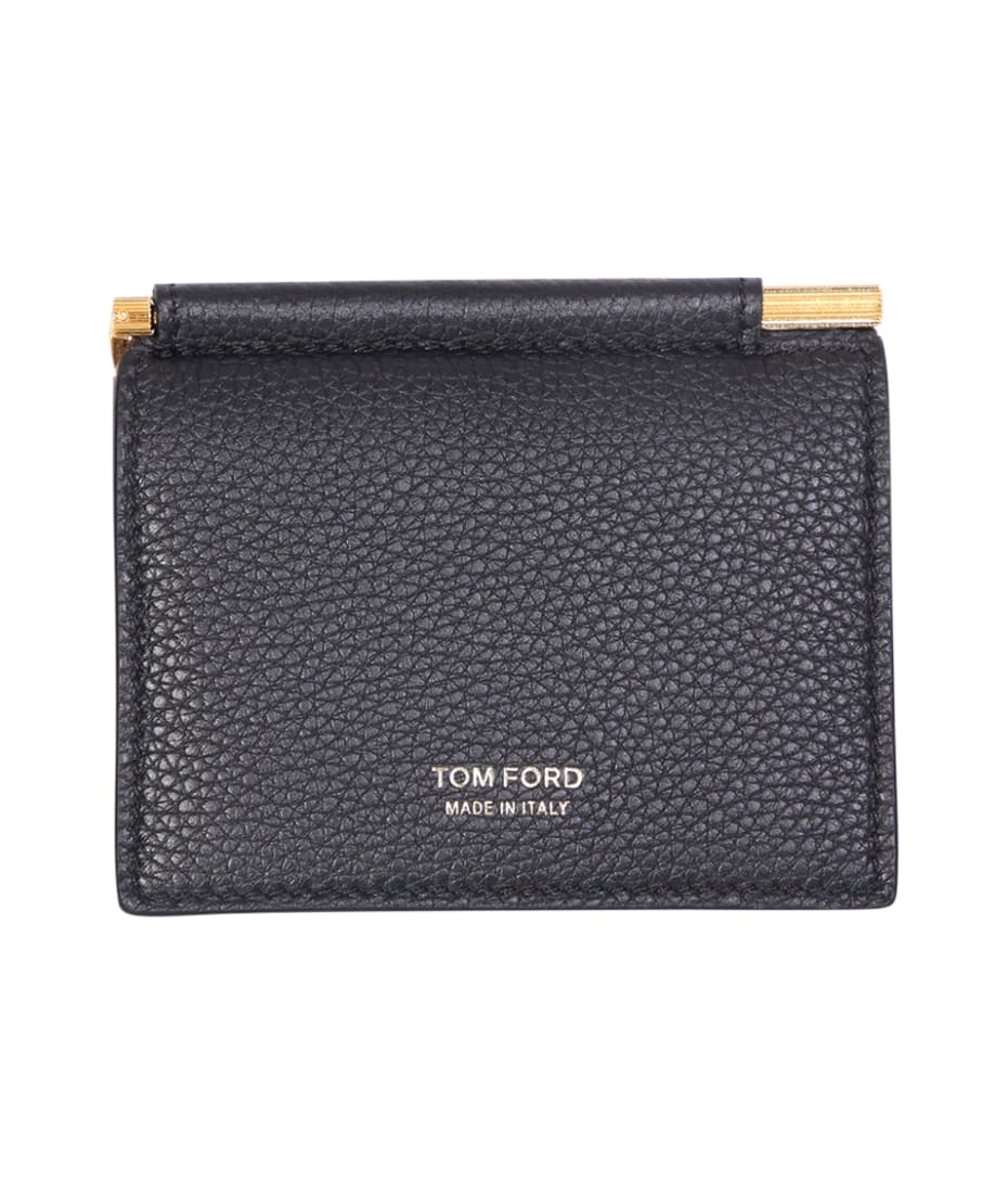 Tom Ford Black And Brown Grained Leather Folding Money Clip | italist,  ALWAYS LIKE A SALE