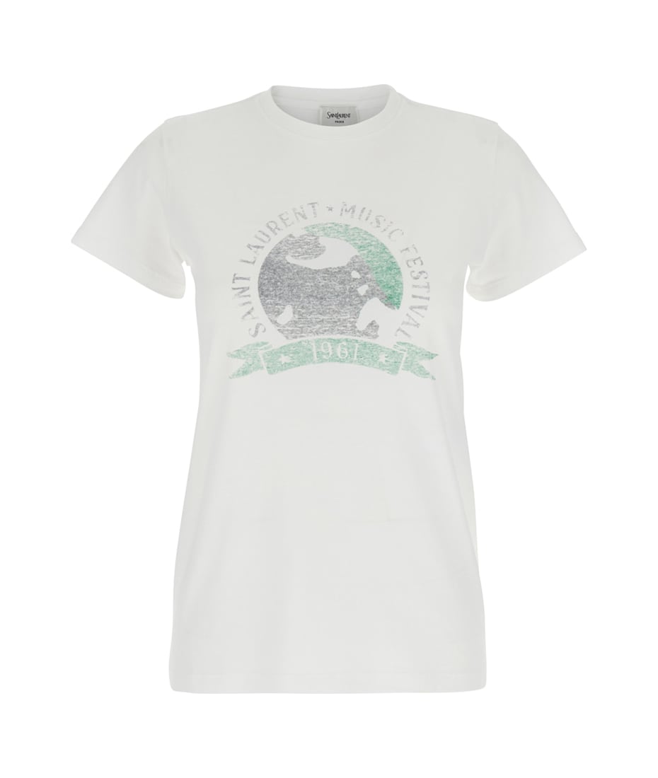 SAINT LAURENT グラフィックTシャツ SAINT LAURENT GRAPHIC LOGO T-SHIRT S/S BLACK NEW SEASON PARLOUR X