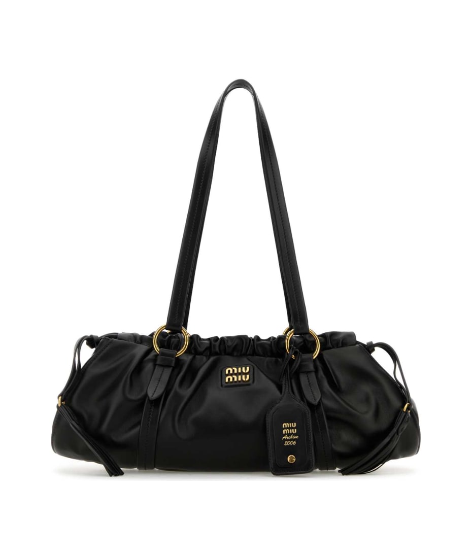 ショルダーバッグ・ポシェット MIU MIU JOIE LEATHER SHOULDER BAG Miu Miu Black Leather Joie Shoulder Bag | italist