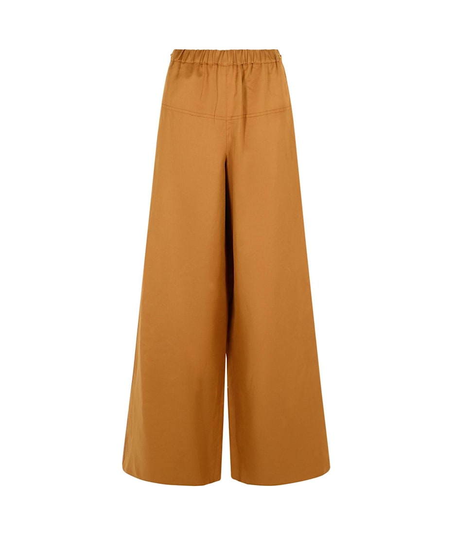 【送料&関税込】Max Mara onore Brown Linen Blend Trousers Max Mara 'onore' Brown Linen Blend Trousers | italist