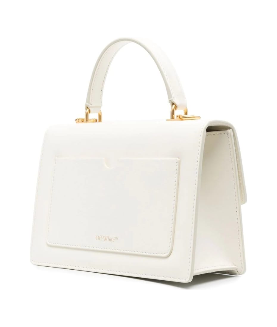 Off-White Jitney 1.4 Leather Top Handle Bag
