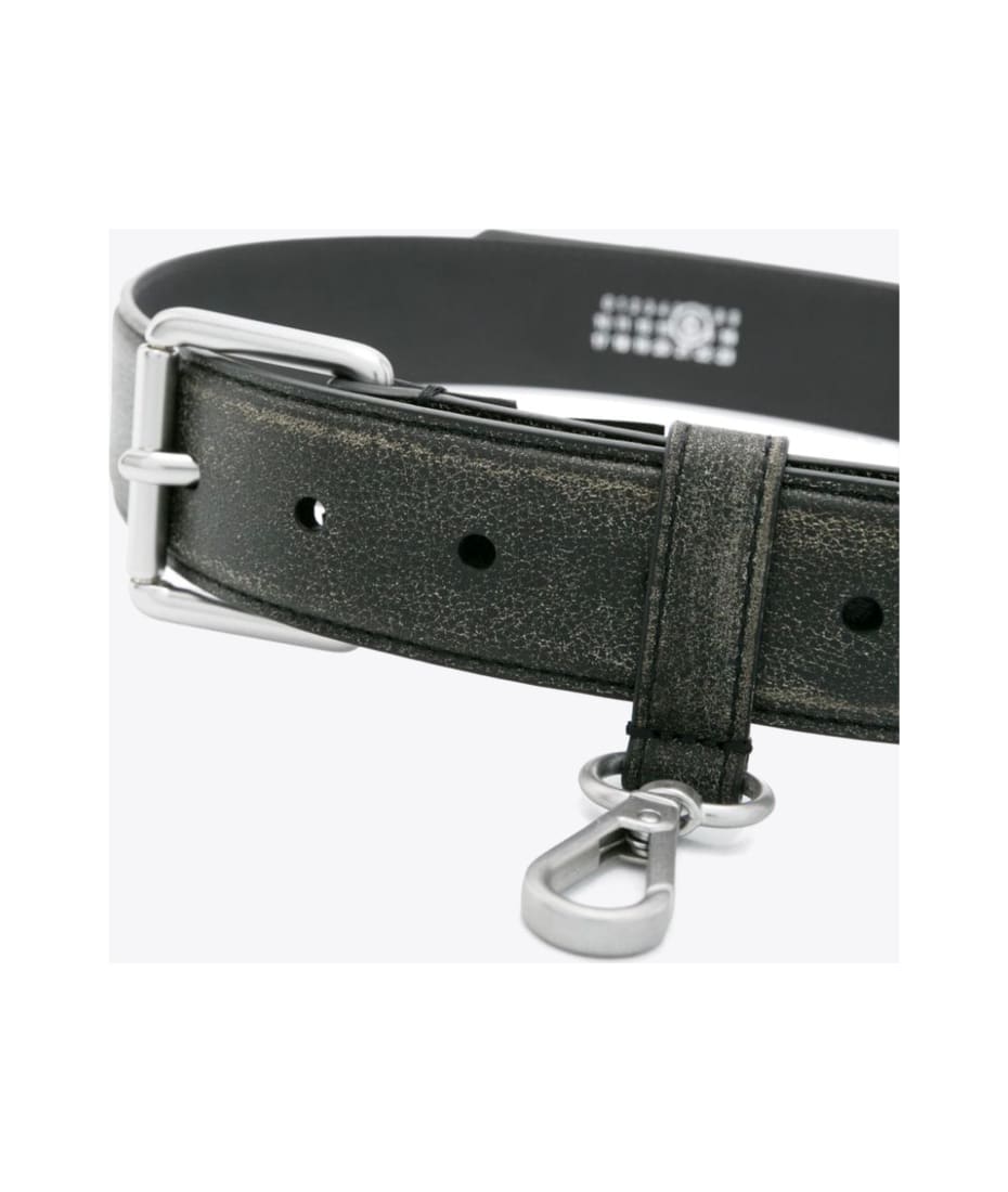 MM6 Maison Margiela Cintura Leather Belt With Snap-hook name