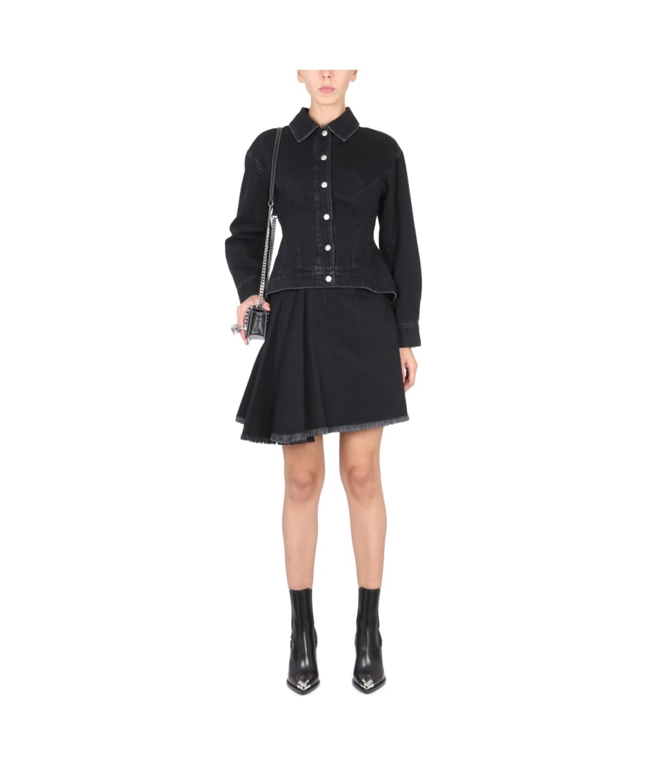 【関税&送料込】Alexander Mcqueen Asymmetrical Mini Skirt Alexander McQueen Asymmetric Mini Skirt | Black | FARFETCH