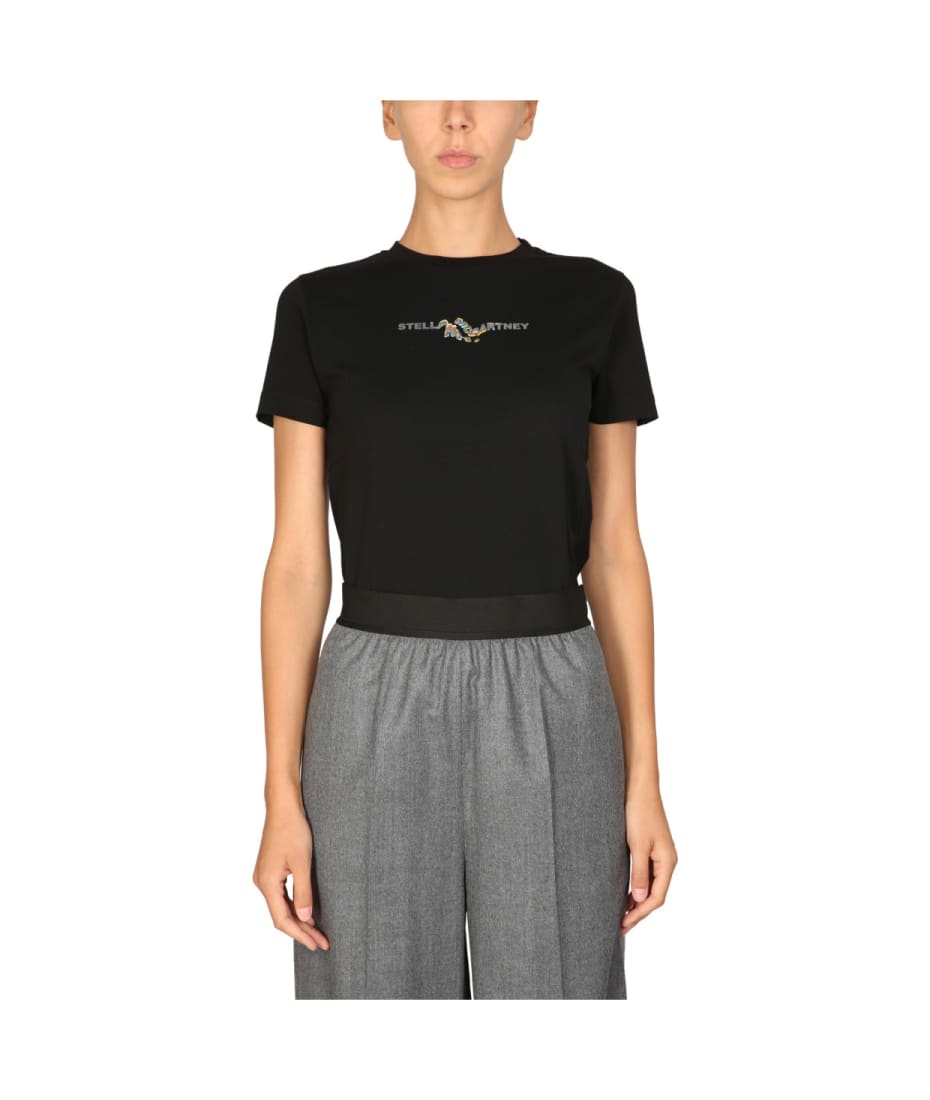 Tシャツ・カットソー STELLA MCCARTNEY COTTON JERSEY GLITCH T-SHIRT Stella McCartney T-shirt 