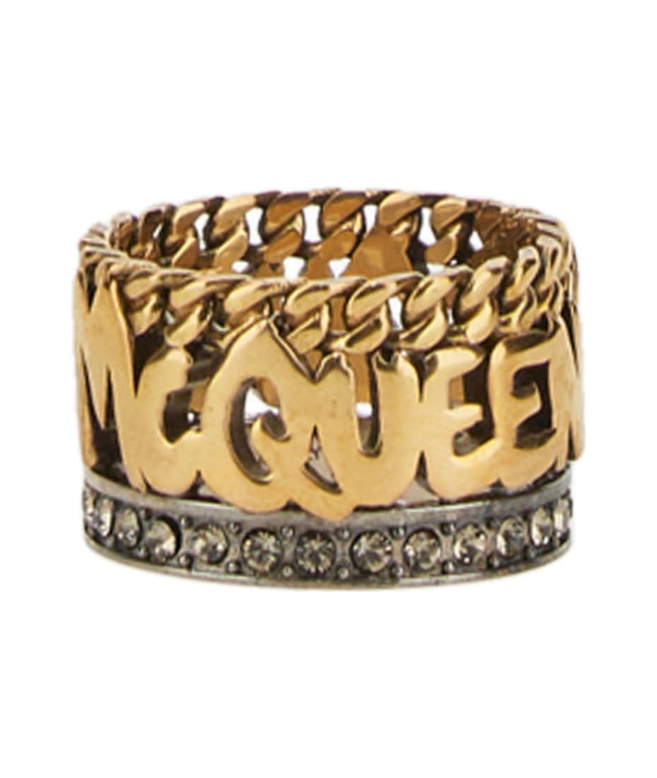 指輪・リング Alexander McQueen 663855 IAG2Y GRAFFITI Ring Alexander McQueen Graffiti Ring | italist