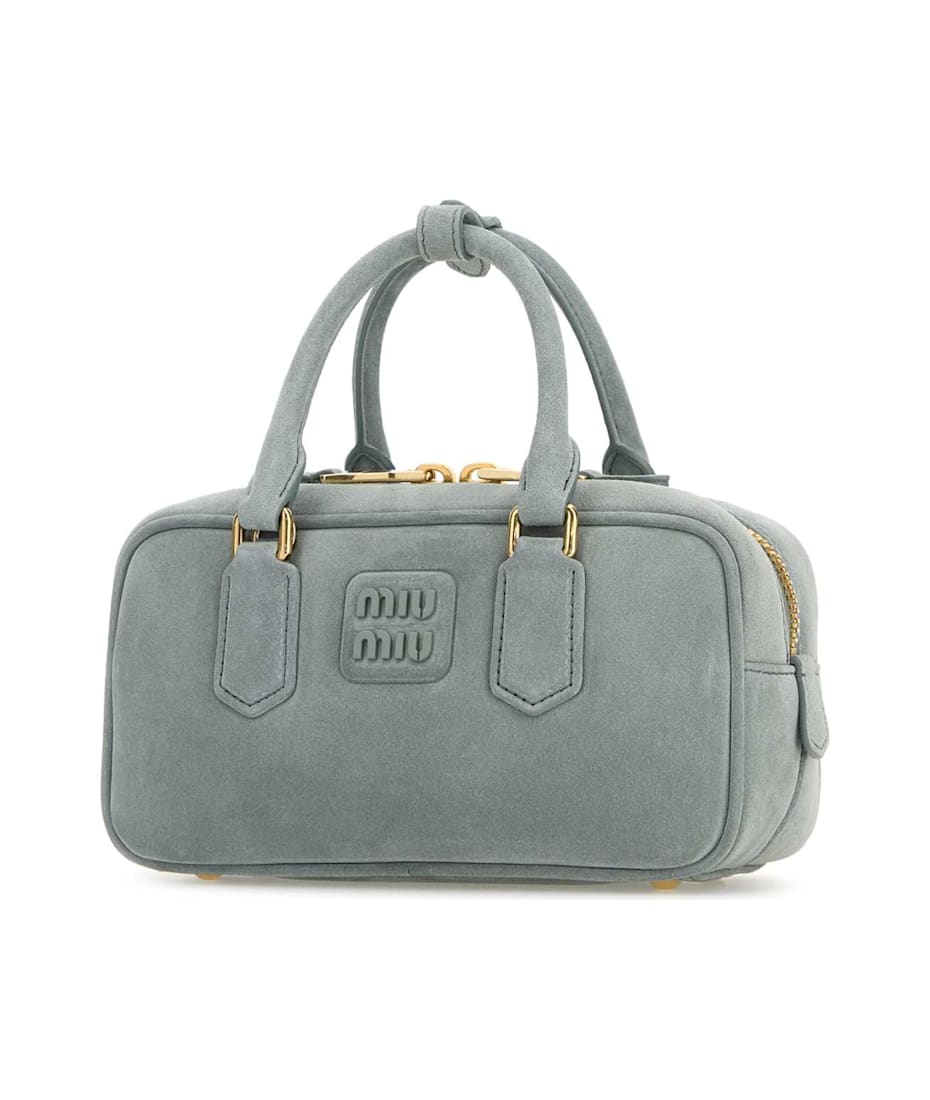 Miu Miu Powder Blue Suede Arcadie Handbag | italist, ALWAYS Miu Miu Powder Blue Suede Arcadie Handbag | italist, ALWAYS