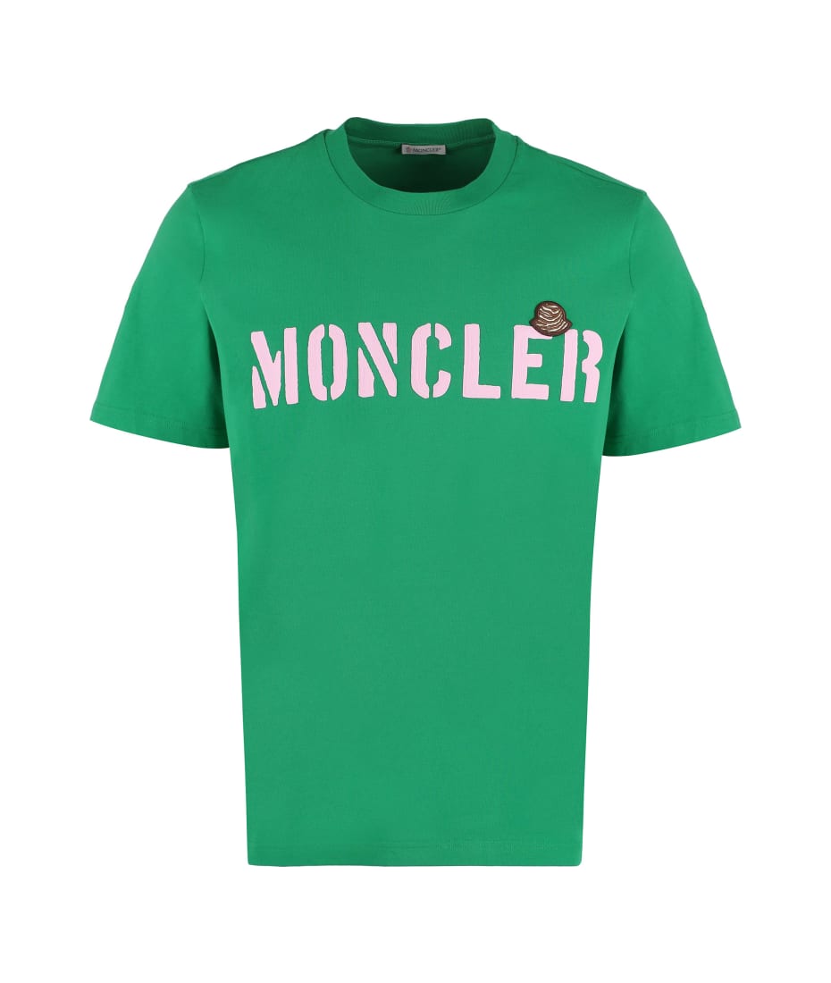 Moncler Logo Cotton T-shirt - green