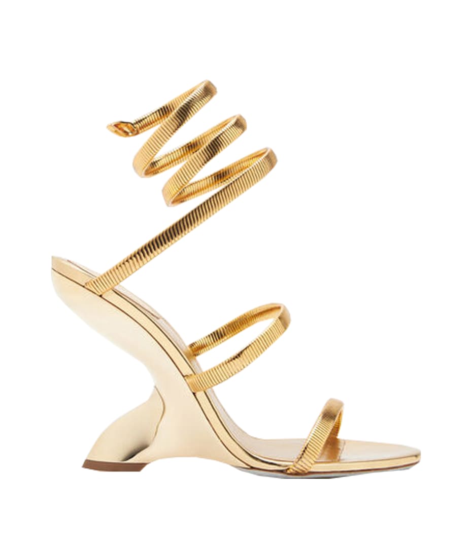サンダル・ミュール Rene Caovilla C12478105VL013063 Sandals RENE` Jeweled MARGOT BLACK JEWEL SANDALS SNAKE | Rene Caovilla®