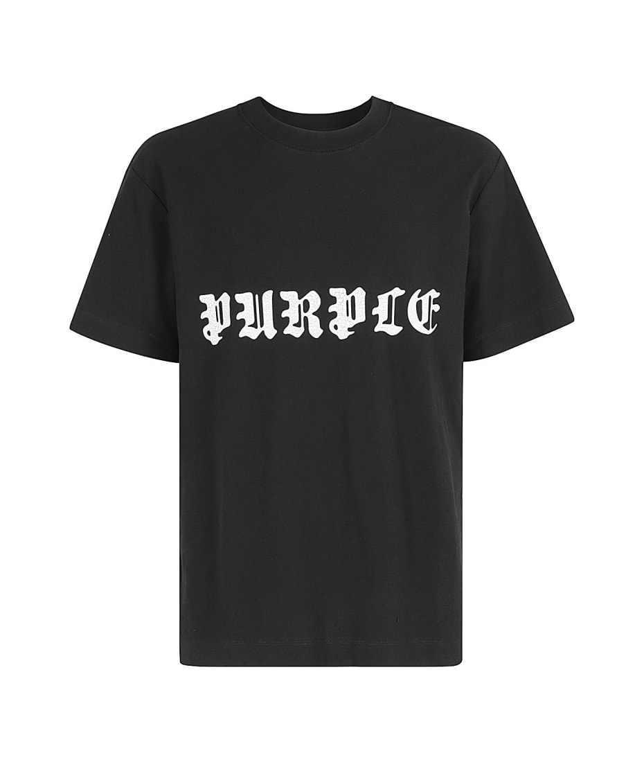 Tシャツ・カットソー PURPLE BRAND Textured Jersey t-shirt with print Purple brand (Blue textured jersey t-shirt) – VIP Clothing
